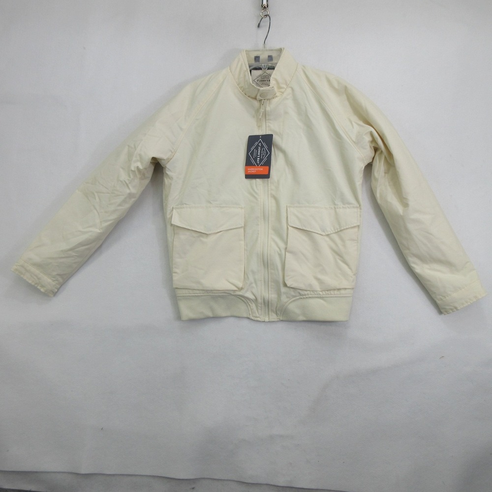 St. John's Bay‎ Men's Jacket S Harrington Bomber Wind Resistant Ivory Cream New